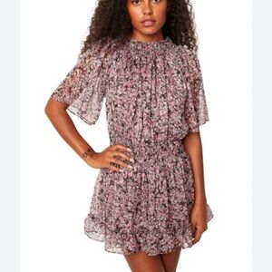 MISA LOS ANGLES XS Nathalie dress purple multi floral